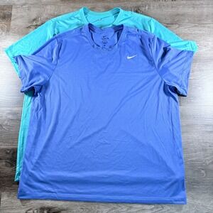 The Nike Tee Dri-Fit Lot of 2 Men's Shirts Size 3XL Teal and Blue